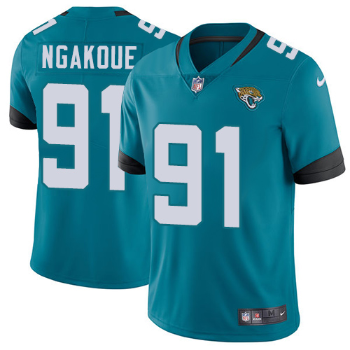 Nike Jaguars #91 Yannick Ngakoue Teal Green Team Color Youth Stitched NFL Vapor Untouchable Limited Jersey - Click Image to Close